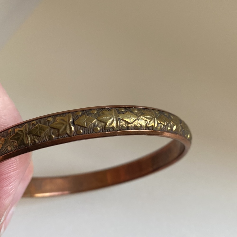 Vintage Copper Bangle - Picture 5 of 5